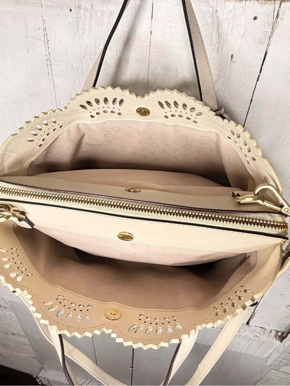 Radley London Dukes Place Broderie Medium Grab Multiway Bag - Cream